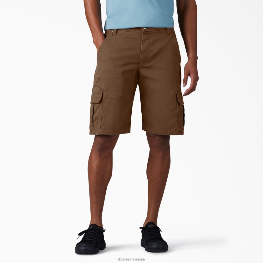 marrón madera lavada a la piedra (stb) hombres shorts cargo de pato de ajuste relajado 11" Dickies vestir X4H0F442