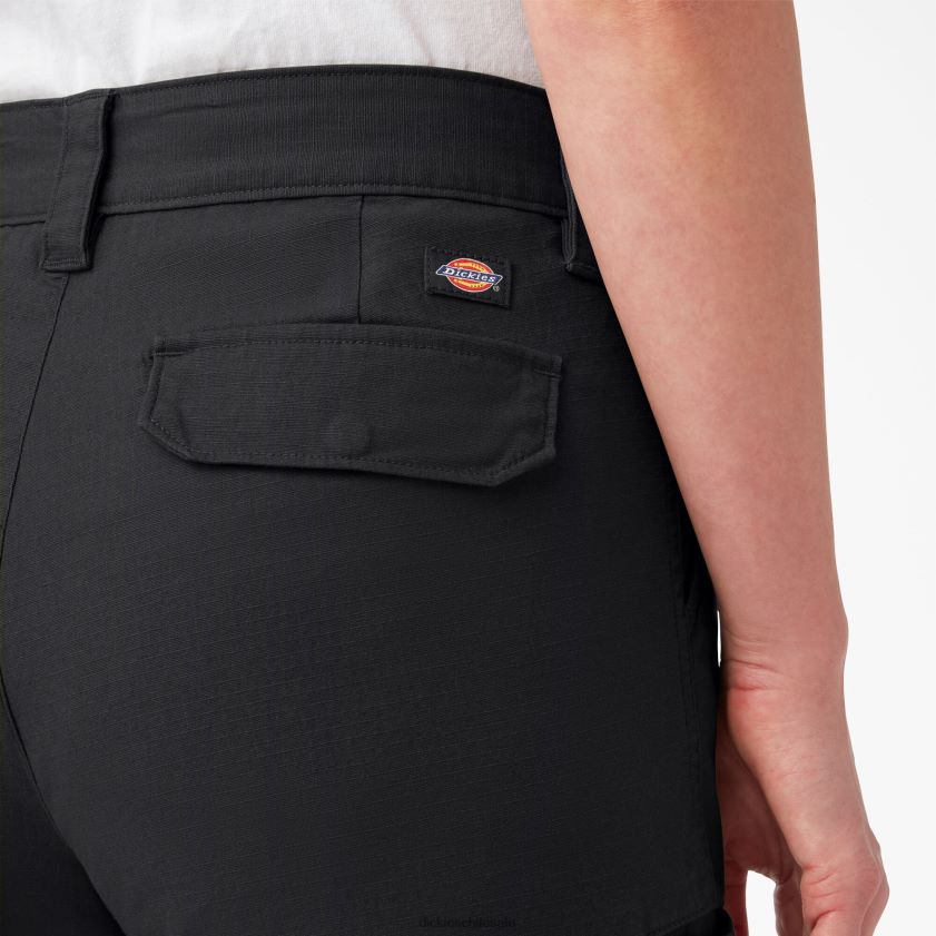 negro (bkx) mujer shorts cargo ripstop 9\" Dickies vestir X4H0F2236