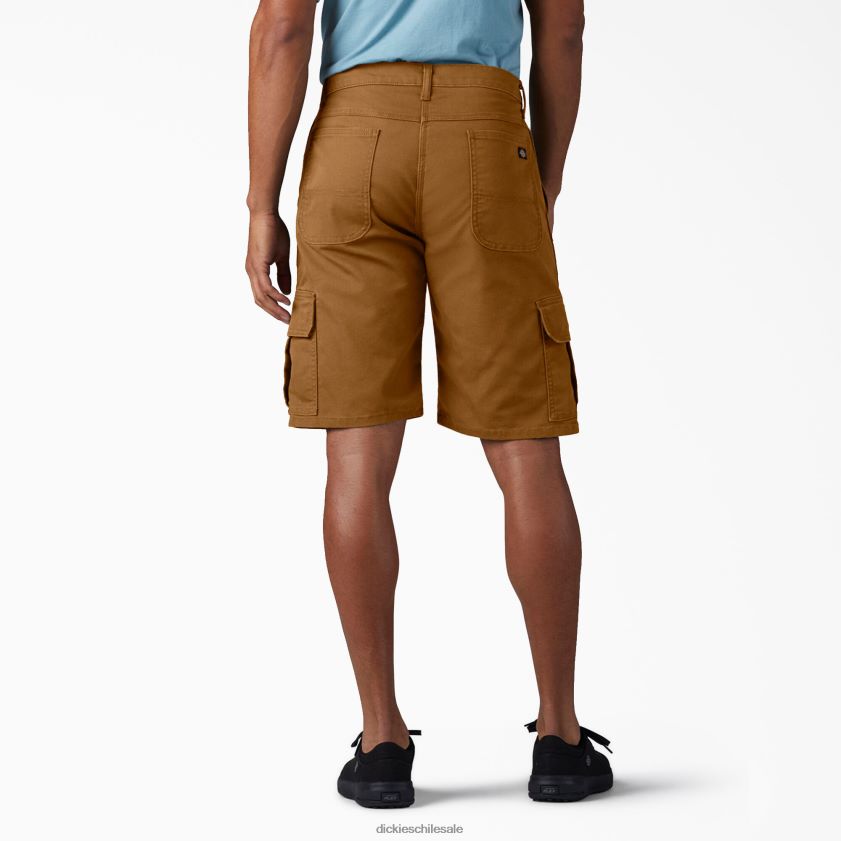 pato marrón lavado a la piedra (sbd) hombres shorts cargo de pato de ajuste relajado 11\" Dickies vestir X4H0F439