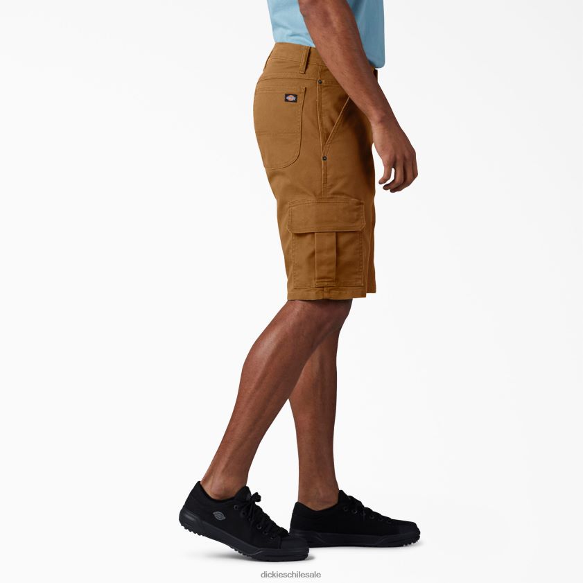 pato marrón lavado a la piedra (sbd) hombres shorts cargo de pato de ajuste relajado 11\" Dickies vestir X4H0F439