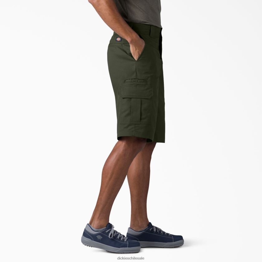 verde oliva (og) hombres shorts cargo de ajuste relajado 13\" Dickies vestir X4H0F365