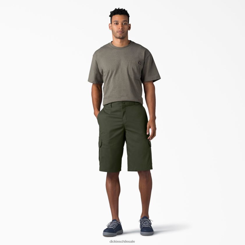 verde oliva (og) hombres shorts cargo de ajuste relajado 13\" Dickies vestir X4H0F365