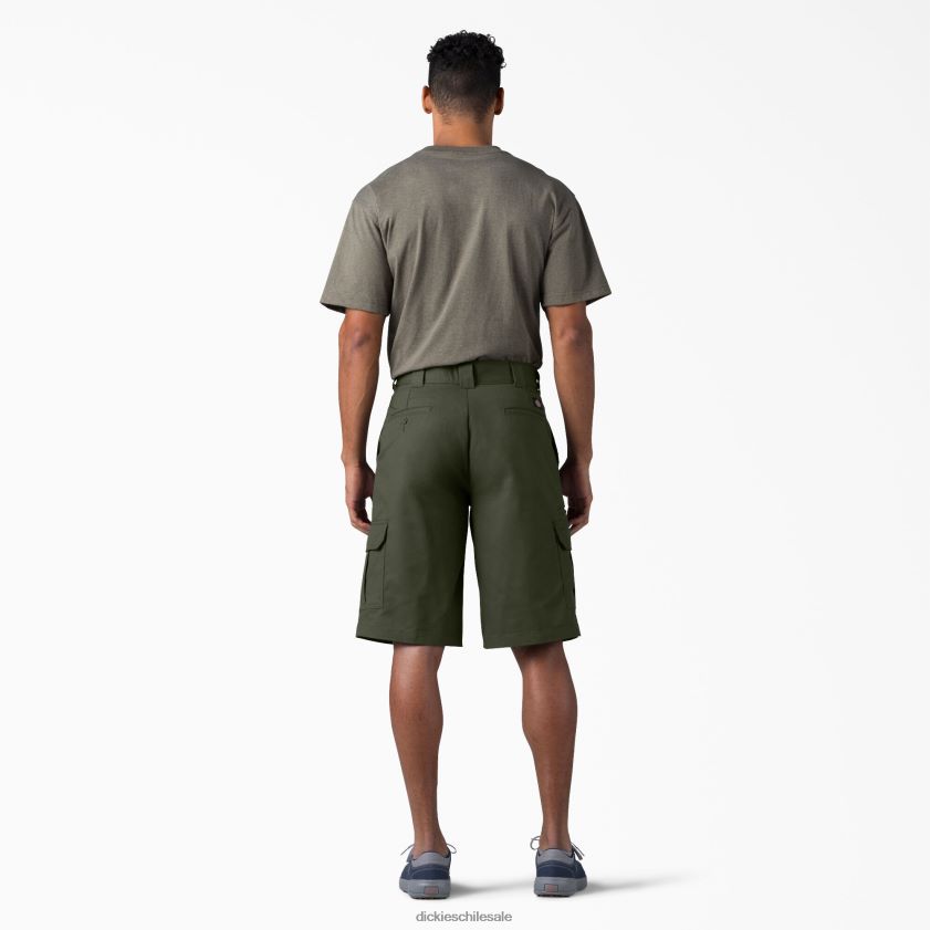 verde oliva (og) hombres shorts cargo de ajuste relajado 13\" Dickies vestir X4H0F365