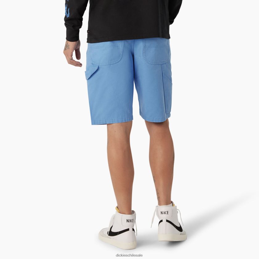 azul celeste lavado a la piedra (swz) hombres pantalones cortos de carpintero de pato lavado a la piedra 11\" Dickies vestir X4H0F470