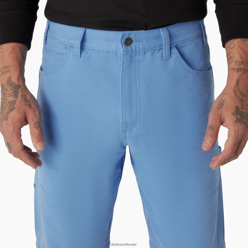 azul celeste lavado a la piedra (swz) hombres pantalones cortos de carpintero de pato lavado a la piedra 11\" Dickies vestir X4H0F470