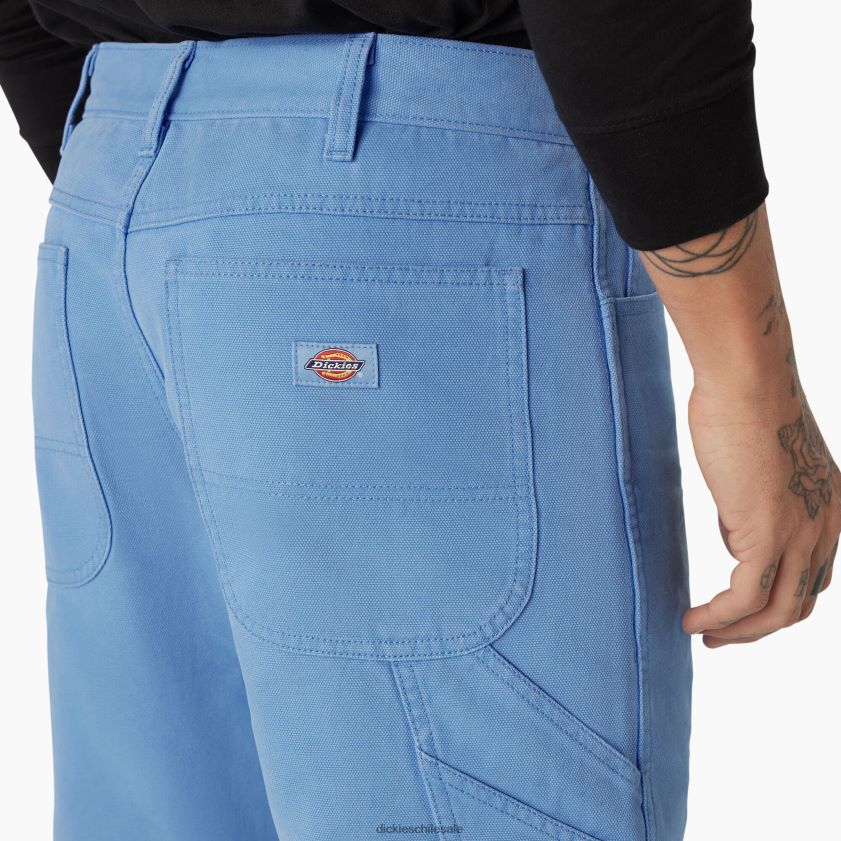 azul celeste lavado a la piedra (swz) hombres pantalones cortos de carpintero de pato lavado a la piedra 11\" Dickies vestir X4H0F470