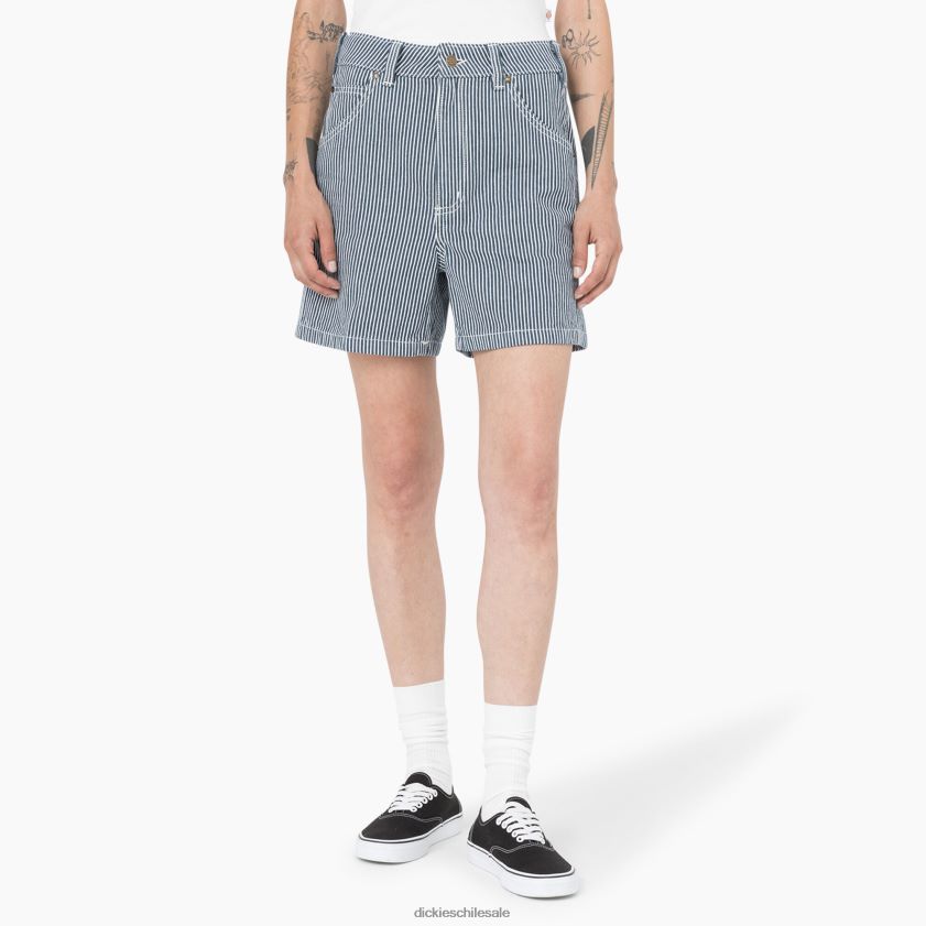 azul de la fuerza aérea (af) mujer pantalones cortos con rayas de nogal de 5" Dickies vestir X4H0F2239 azul de la fuerza aérea (af) mujer pantalones cortos con rayas de nogal de 5" Dickies vestir X4H0F2239