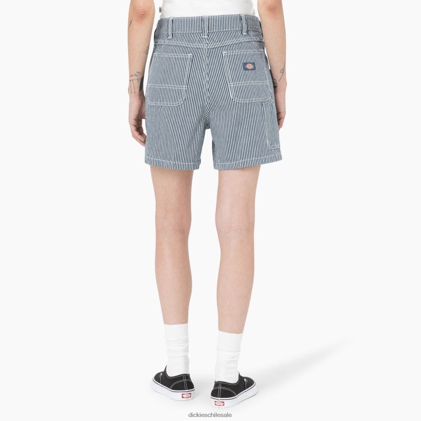 azul de la fuerza aérea (af) mujer pantalones cortos con rayas de nogal de 5\" Dickies vestir X4H0F2239