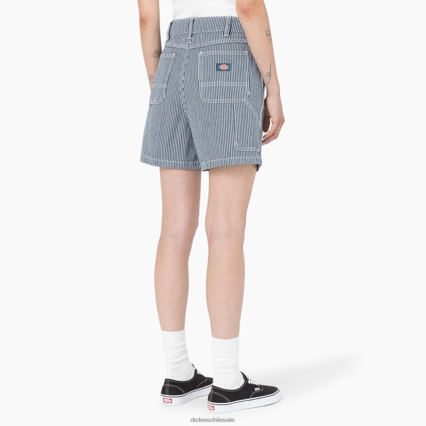 azul de la fuerza aérea (af) mujer pantalones cortos con rayas de nogal de 5\" Dickies vestir X4H0F2239