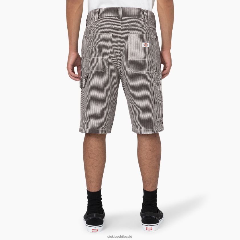 crudo/marrón (eub) hombres pantalones cortos de carpintero de ajuste relajado con rayas de nogal 11\" Dickies vestir X4H0F448