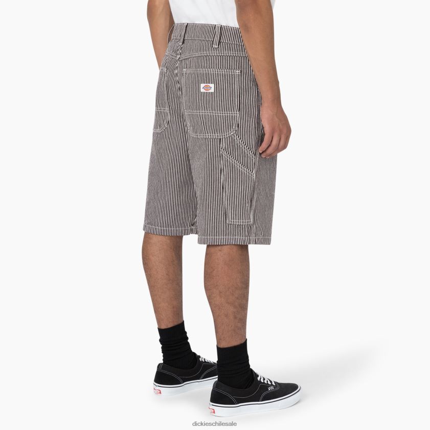 crudo/marrón (eub) hombres pantalones cortos de carpintero de ajuste relajado con rayas de nogal 11\" Dickies vestir X4H0F448