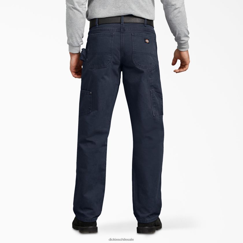 azul marino oscuro enjuagado (rdn) hombres pantalones de carpintero de pato lijado de ajuste relajado Dickies vestir X4H0F143