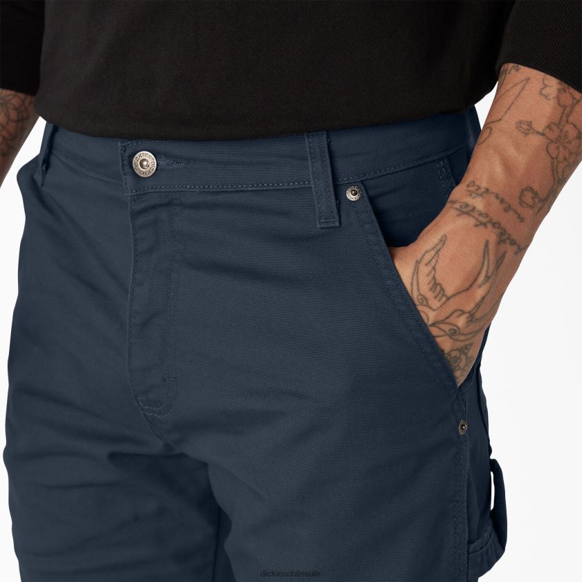 azul marino oscuro lavado a la piedra (sdn) hombres pantalones de carpintero de pato de corte regular Dickies vestir X4H0F94