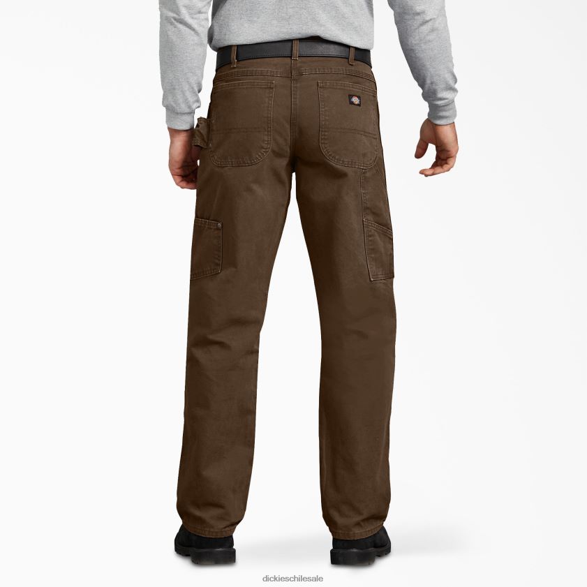 marrón madera enjuagado (rtb) hombres pantalones de carpintero de pato lijado de ajuste relajado Dickies vestir X4H0F146
