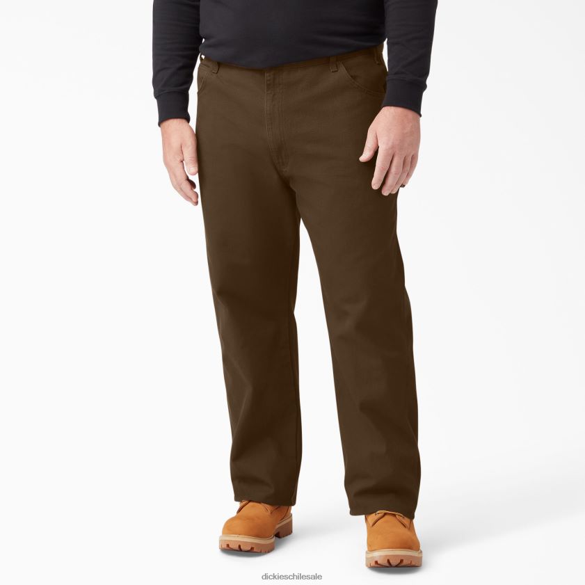 marrón madera enjuagado (rtb) hombres pantalones de carpintero de pato pesado de ajuste relajado Dickies vestir X4H0F91