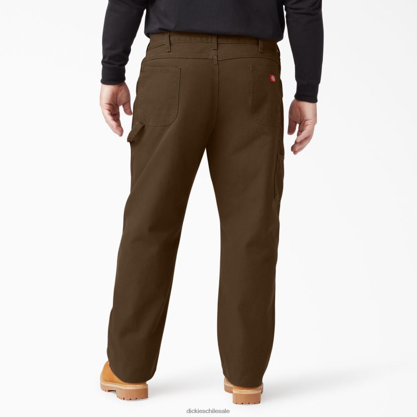 marrón madera enjuagado (rtb) hombres pantalones de carpintero de pato pesado de ajuste relajado Dickies vestir X4H0F91