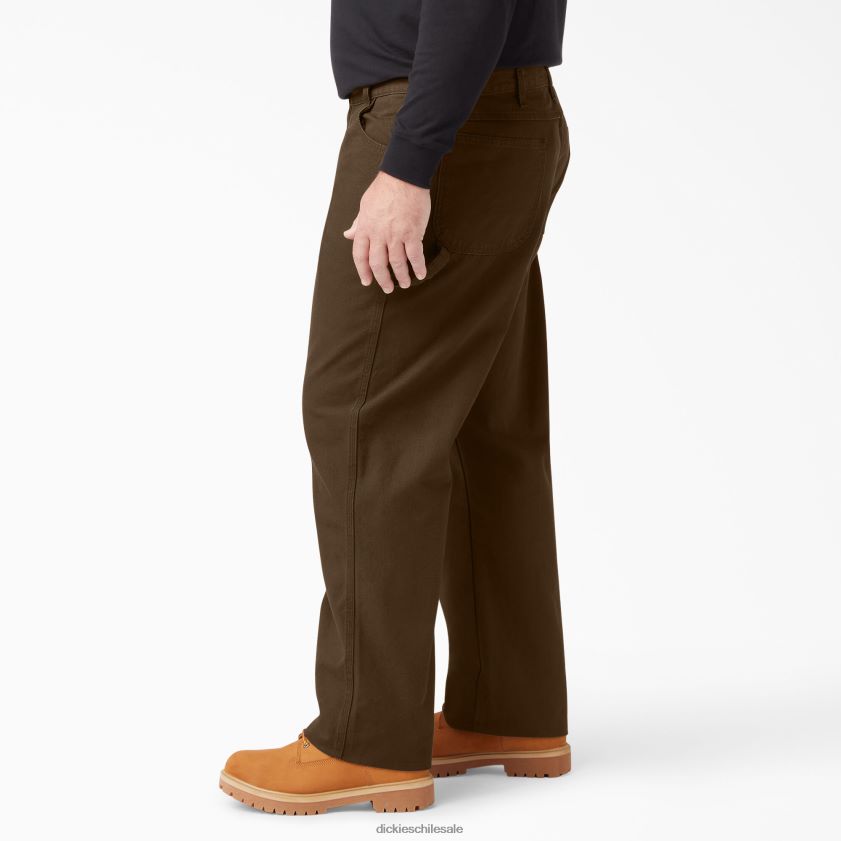 marrón madera enjuagado (rtb) hombres pantalones de carpintero de pato pesado de ajuste relajado Dickies vestir X4H0F91