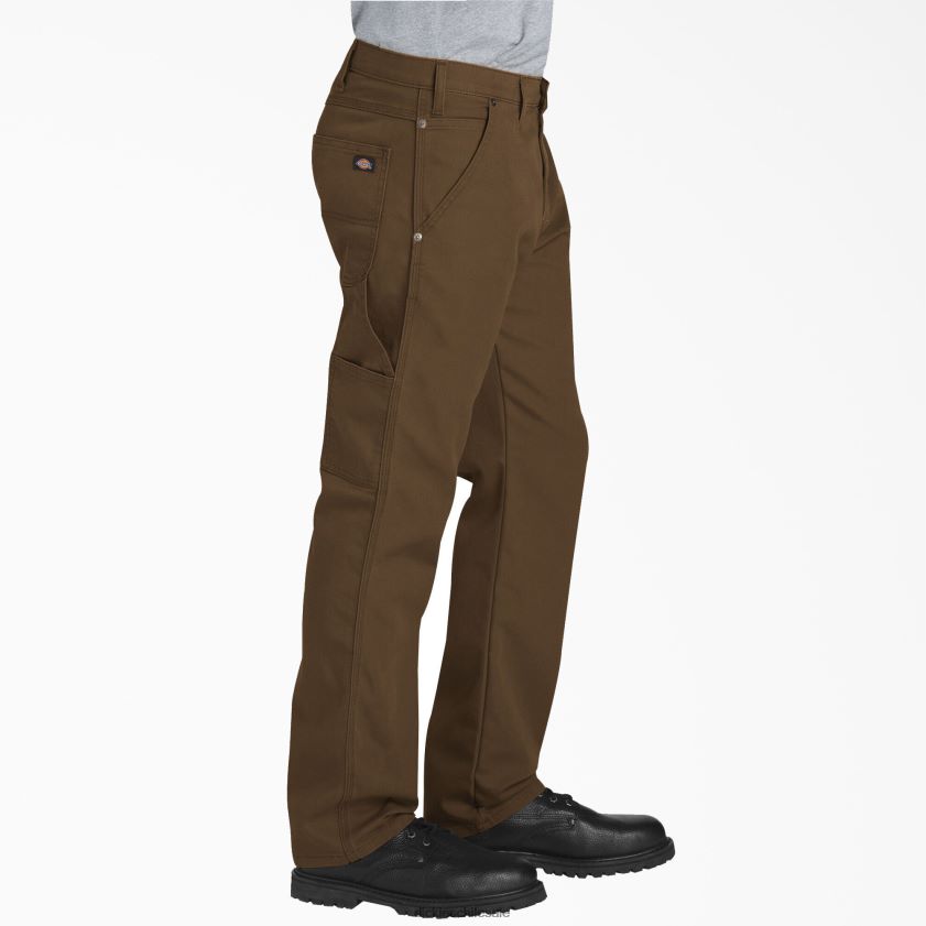 marrón madera lavada a la piedra (stb) hombres pantalones de carpintero de pato de corte regular Dickies vestir X4H0F98