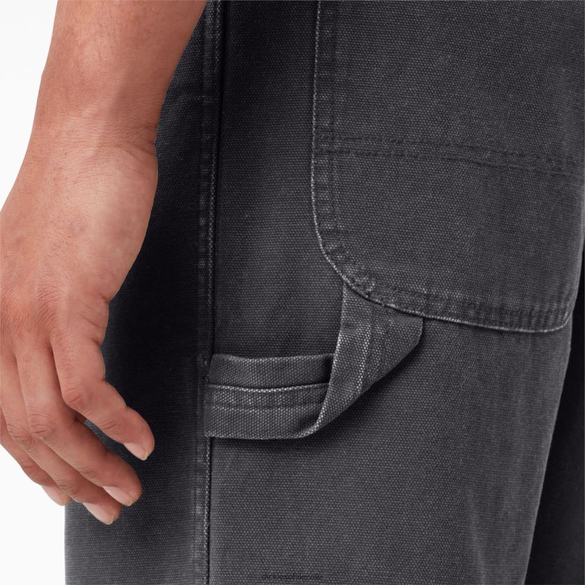 negro lavado a la piedra (sbk) hombres pantalones de carpintero de pato lavado a la piedra de corte regular Dickies vestir X4H0F251