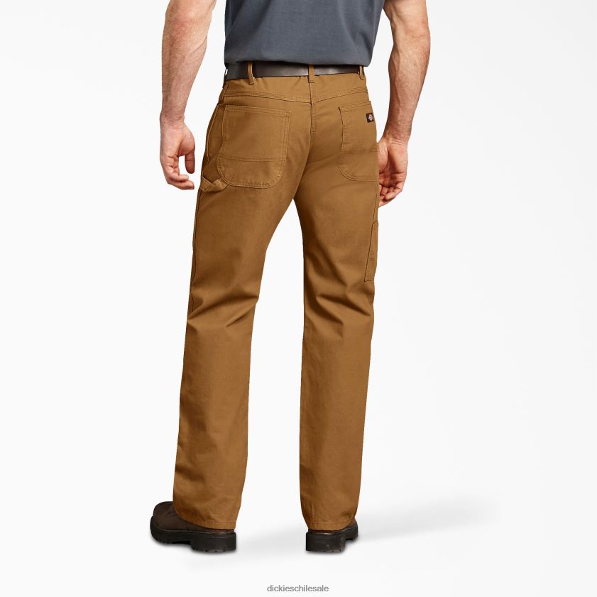 pato marrón enjuagado (rbd) hombres pantalones de carpintero de pato de corte holgado Dickies vestir X4H0F238