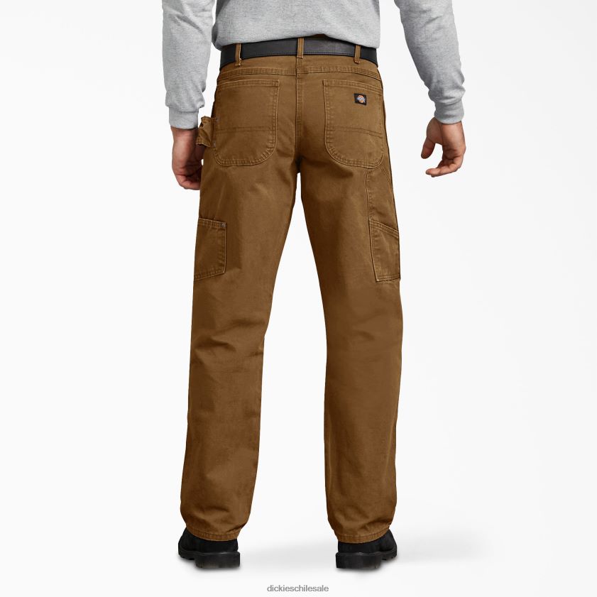 pato marrón enjuagado (rbd) hombres pantalones de carpintero de pato lijado de ajuste relajado Dickies vestir X4H0F141