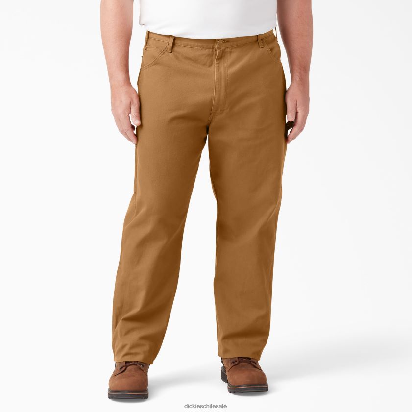 pato marrón enjuagado (rbd) hombres pantalones de carpintero de pato pesado de ajuste relajado Dickies vestir X4H0F84