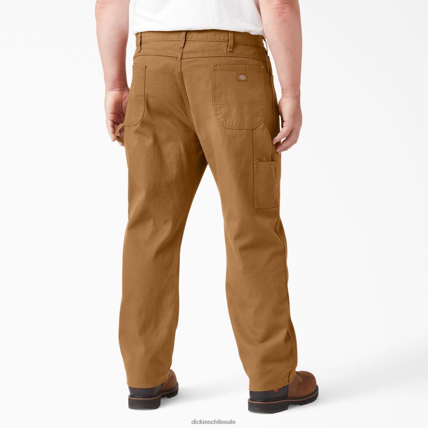 pato marrón enjuagado (rbd) hombres pantalones de carpintero de pato pesado de ajuste relajado Dickies vestir X4H0F84