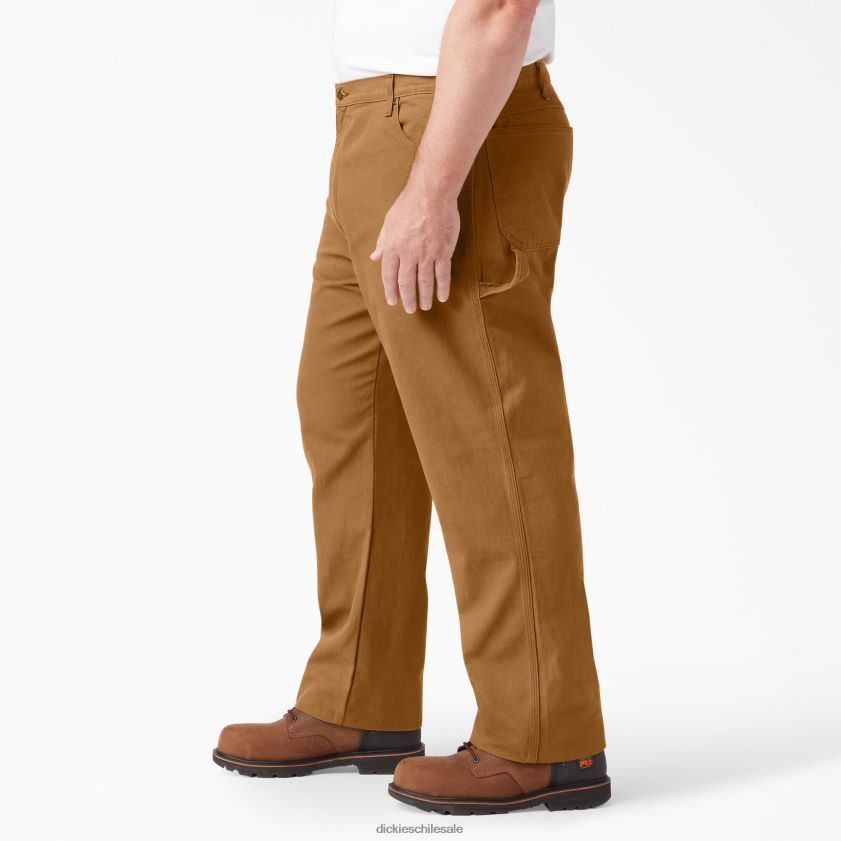 pato marrón enjuagado (rbd) hombres pantalones de carpintero de pato pesado de ajuste relajado Dickies vestir X4H0F84