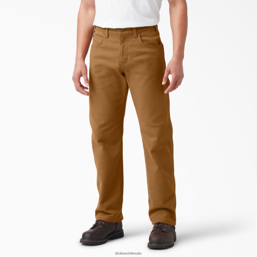 pato marrón enjuagado (rbd) hombres pantalones utilitarios cálidos de pato Dickies vestir X4H0F321