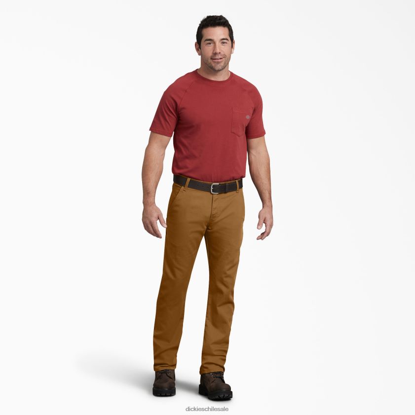 pato marrón lavado a la piedra (sbd) hombres pantalones de carpintero de pato de corte regular Dickies vestir X4H0F92