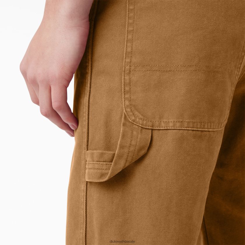 pato marrón lavado a la piedra (sbd) hombres pantalones de carpintero de pato lavado a la piedra de corte regular Dickies vestir X4H0F250