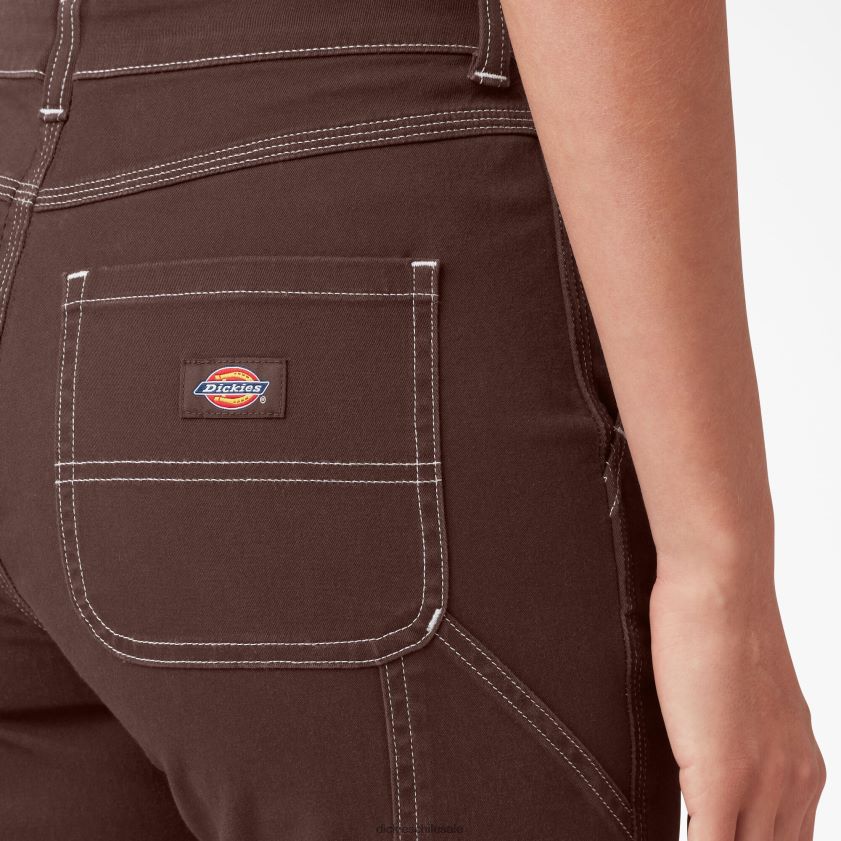 regular mujer pantalones de carpintero con dobladillo enrollado Dickies vestir X4H0F1787