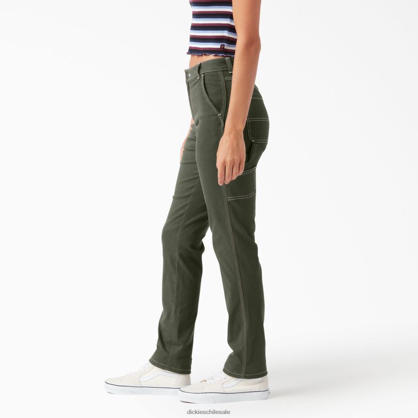 regular mujer pantalones de carpintero con dobladillo enrollado Dickies vestir X4H0F1790