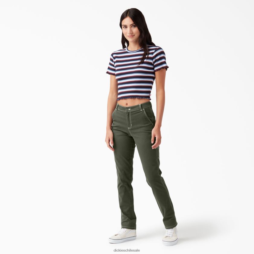regular mujer pantalones de carpintero con dobladillo enrollado Dickies vestir X4H0F1790