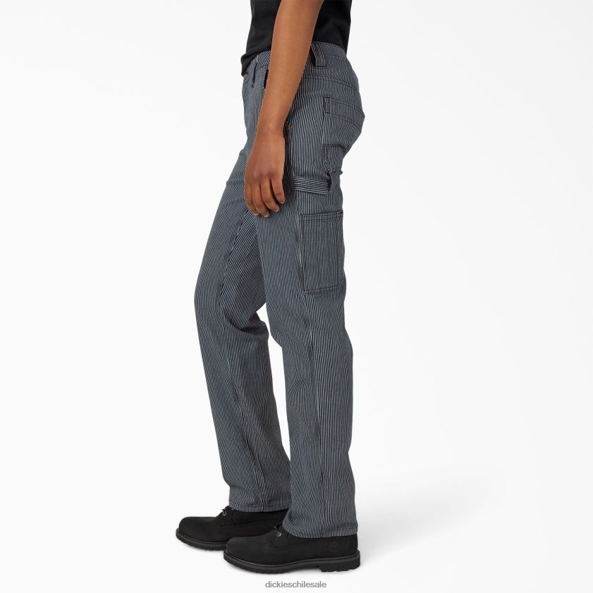 regular mujer pantalones de carpintero con rayas de nogal Dickies vestir X4H0F1811