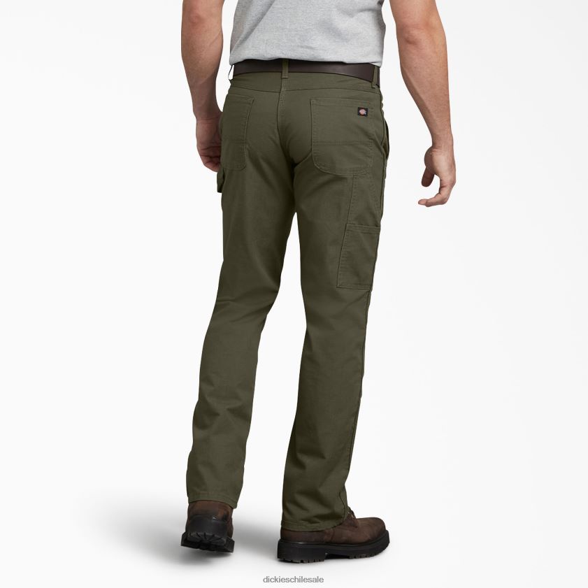 verde musgo enjuagado (rms) hombres pantalones de carpintero de corte regular ripstop Dickies vestir X4H0F216