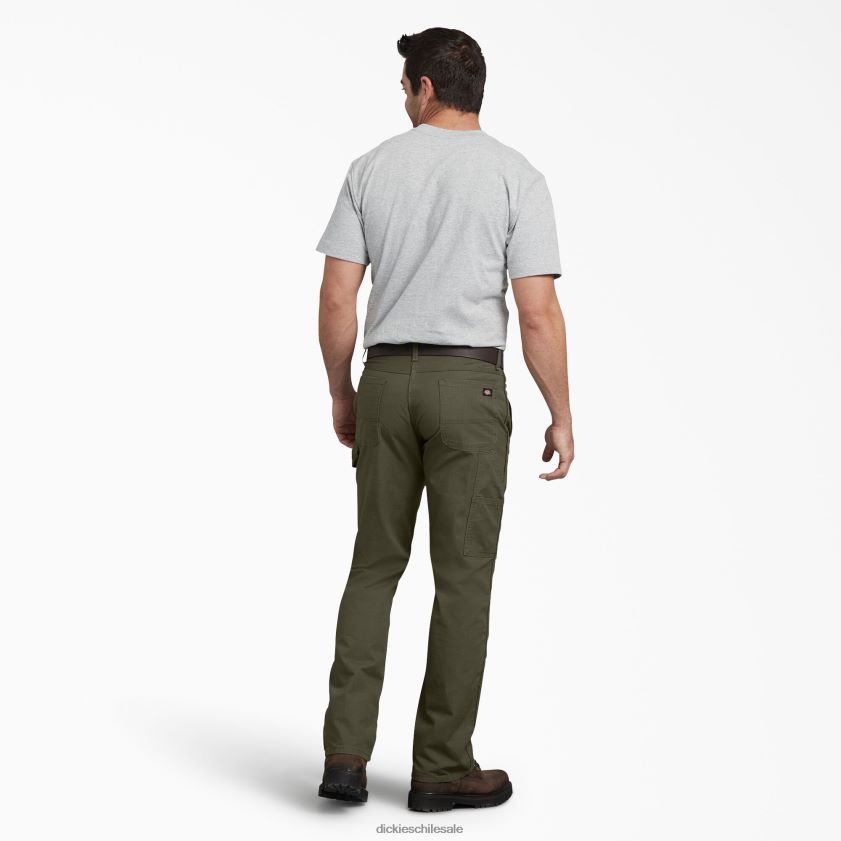 verde musgo enjuagado (rms) hombres pantalones de carpintero de corte regular ripstop Dickies vestir X4H0F216