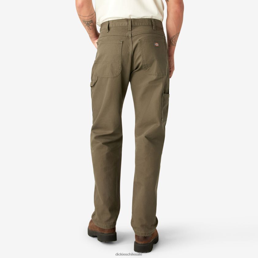 verde musgo enjuagado (rms) hombres pantalones de carpintero de pato pesado de ajuste relajado Dickies vestir X4H0F89