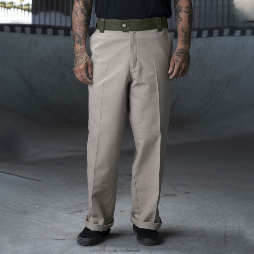 bloque de color arena del desierto/oliva (dvc) hombres ronnie sandoval pantalones de doble rodilla Dickies vestir X4H0F234