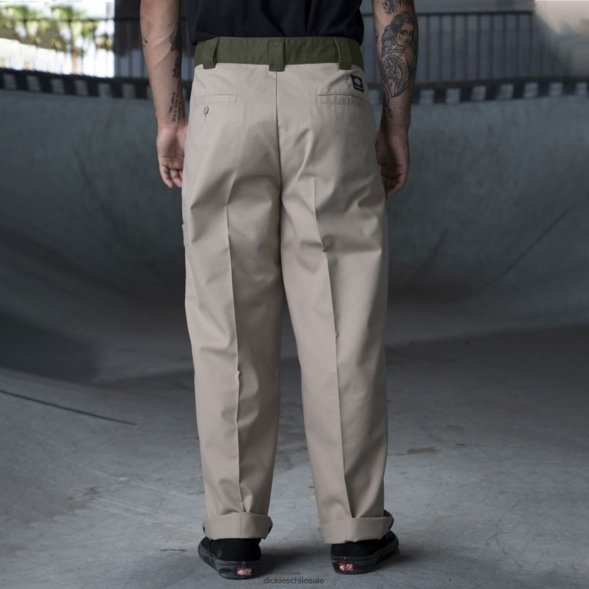 bloque de color arena del desierto/oliva (dvc) hombres ronnie sandoval pantalones de doble rodilla Dickies vestir X4H0F234