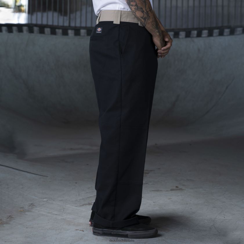 bloque de color negro/arena del desierto (bdc) hombres ronnie sandoval pantalones de doble rodilla Dickies vestir X4H0F233
