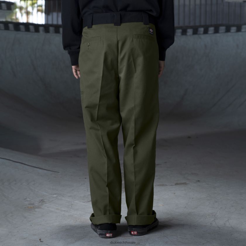 bloque de color verde oliva/negro (oac) hombres ronnie sandoval pantalones de doble rodilla Dickies vestir X4H0F235