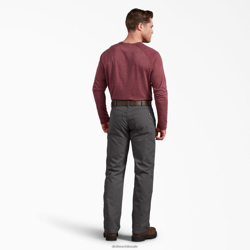 gris lavado a la piedra (ssl) hombres pantalones de doble rodilla de pato de ajuste regular Dickies vestir X4H0F199