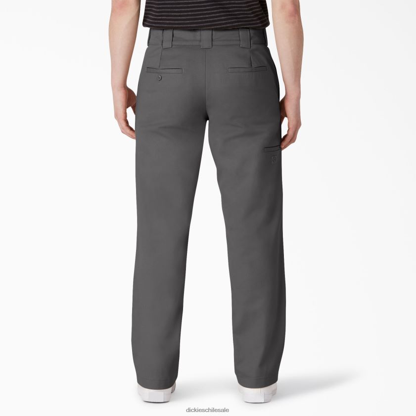 gris pizarra (sl) hombres pantalones de doble rodilla con parte delantera plana Dickies vestir X4H0F310