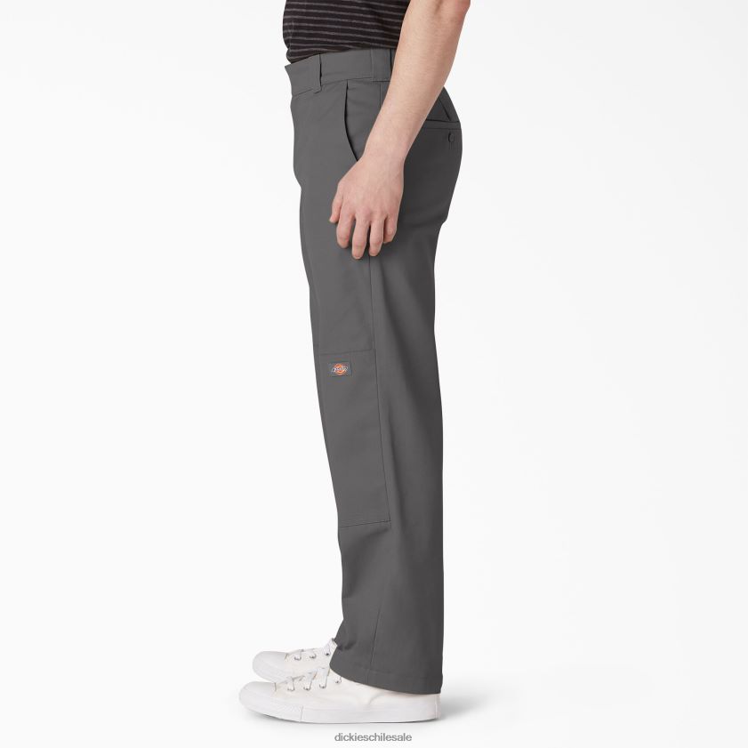 gris pizarra (sl) hombres pantalones de doble rodilla con parte delantera plana Dickies vestir X4H0F310