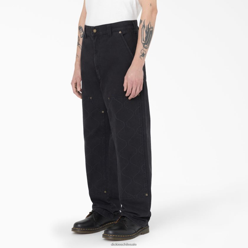 negro (bkx) hombres pantalones utilitarios thorsby con doble frente Dickies vestir X4H0F294