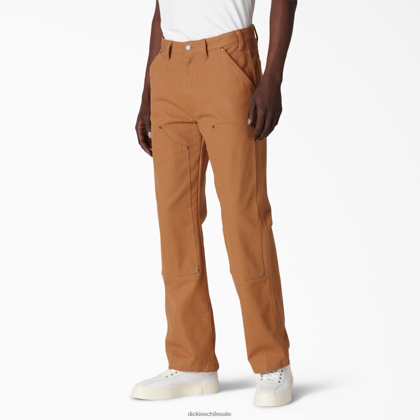 pato marrón lavado a la piedra (sbd) hombres pantalón de pato con doble frente Dickies vestir X4H0F258