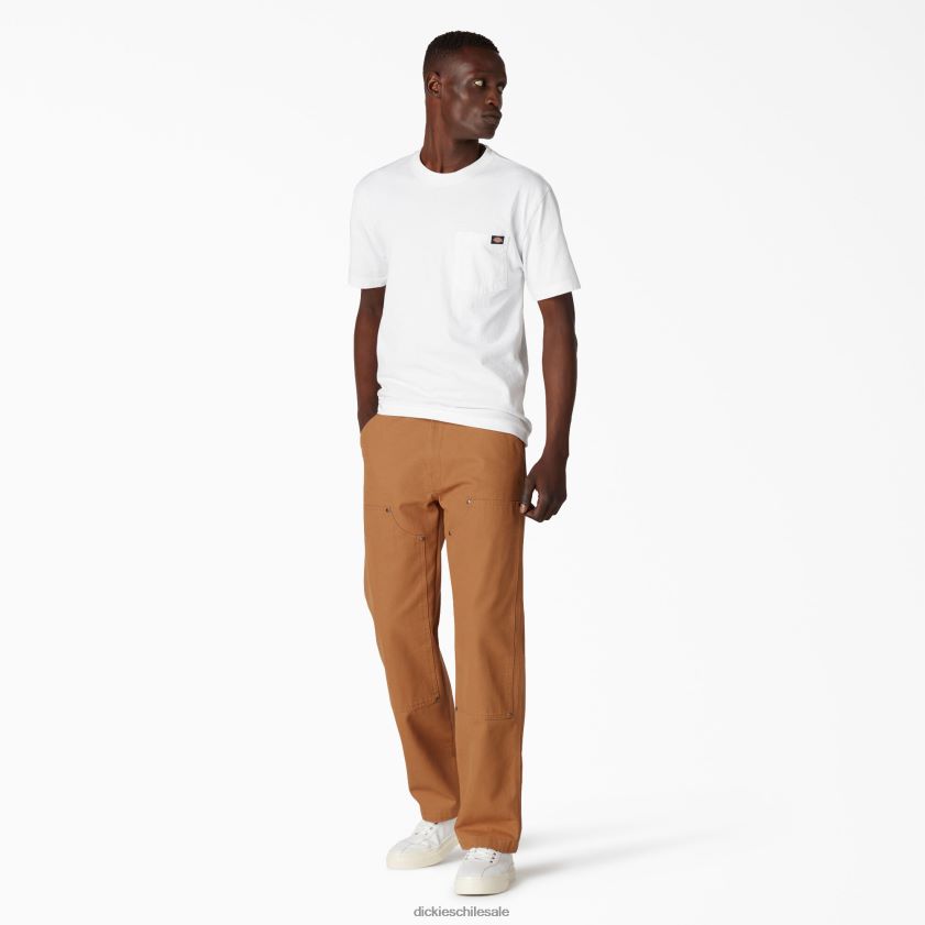 pato marrón lavado a la piedra (sbd) hombres pantalón de pato con doble frente Dickies vestir X4H0F258