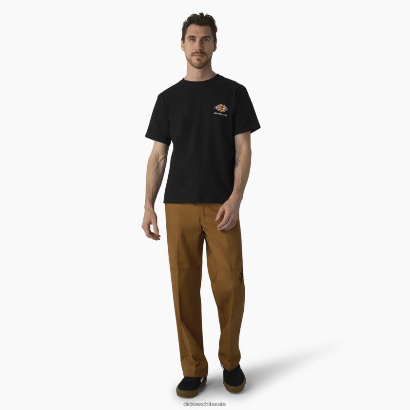 pato marrón/puntada de contraste (hwc) hombres pantalones de skate de doble rodilla Dickies vestir X4H0F164