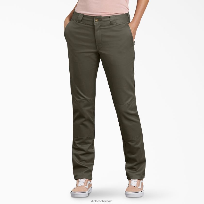 regular mujer pantalones slim fit con doble rodilla Dickies vestir X4H0F1876